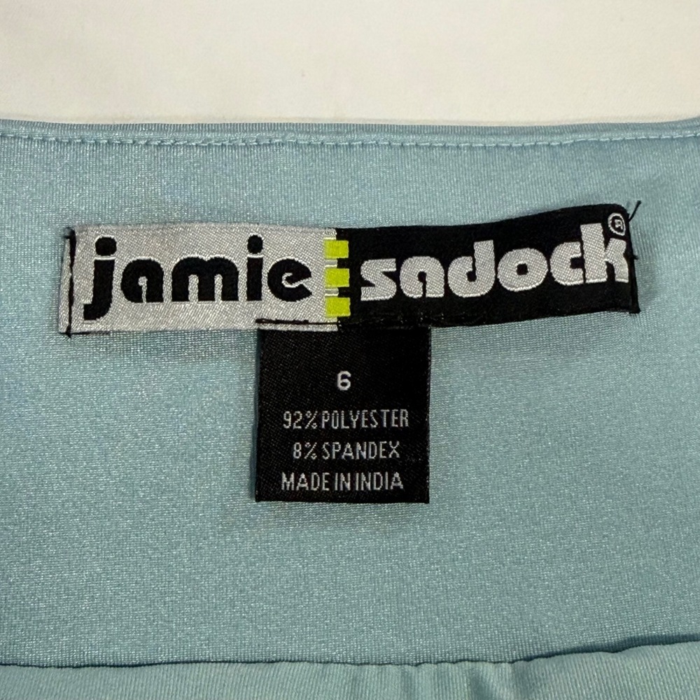 Jamie Sadock Blue Butterfly Floral Golf Skort SZ 6 Activewear Skirt snap pockets - Picture 3 of 10